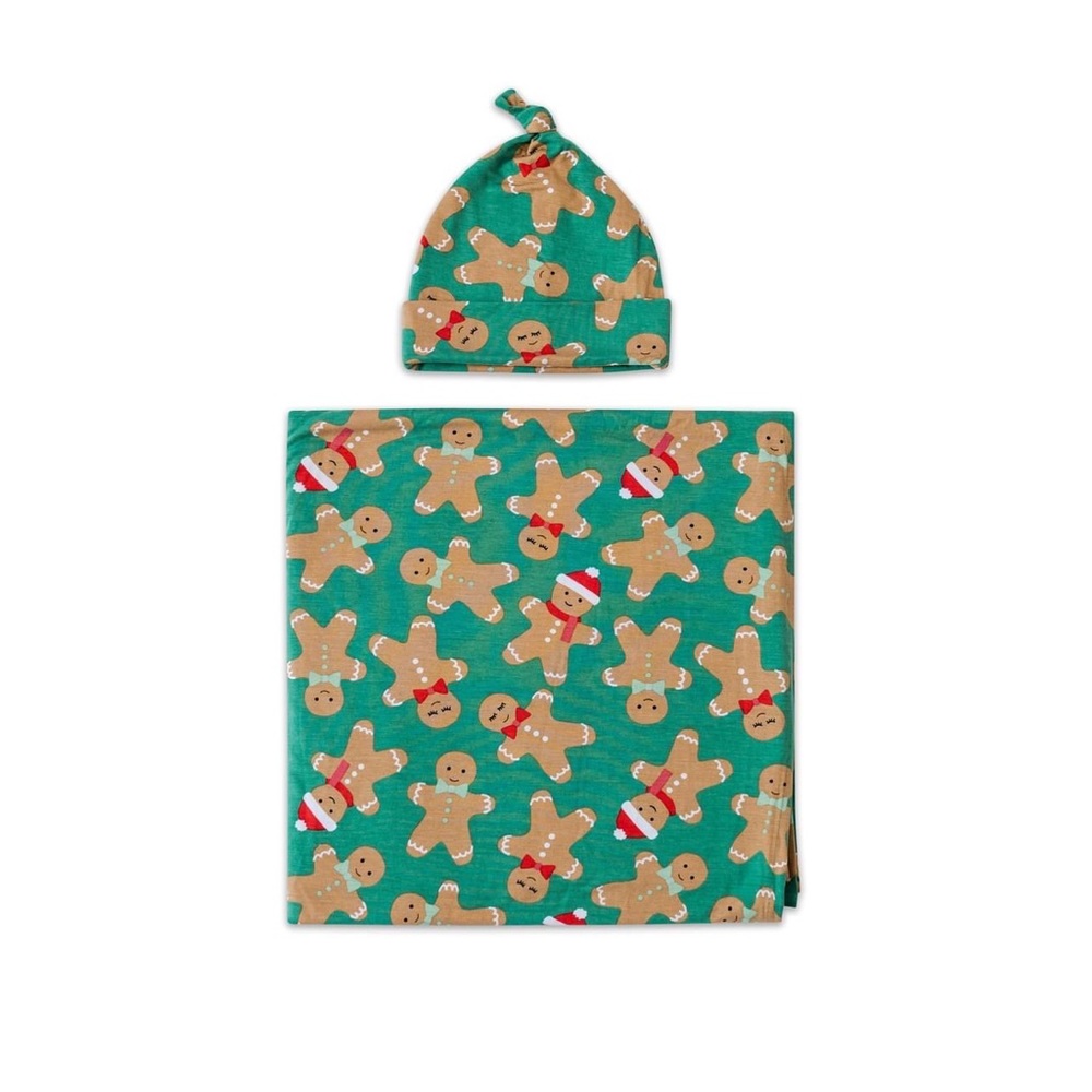 NIB LS Gingerbread Swaddle Set